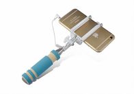 소형 타전된 Smartphone Selfie 지팡이 스테인리스 파란 강저 디자인