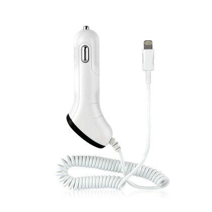 백색 아BS + PC Iphone Usb 차 충전기 접합기, 스마트 폰 휴대용 Usb 차 접합기