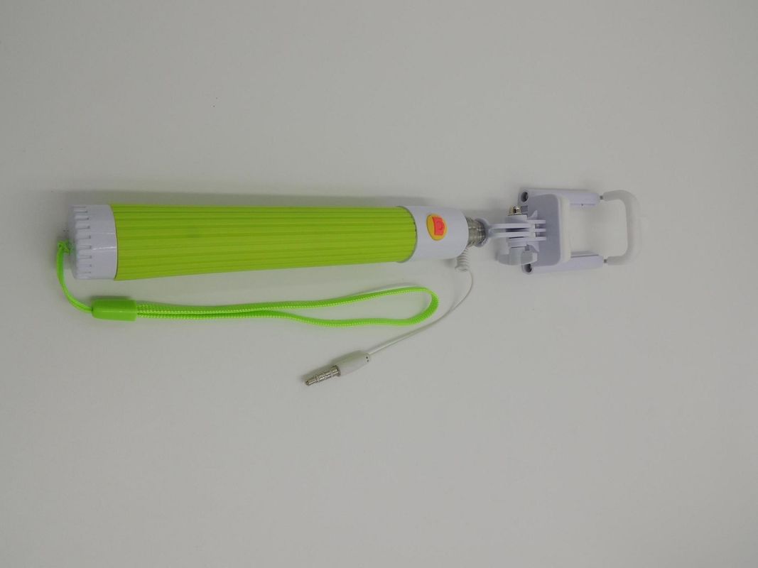 셀룰라 전화 Selfie 녹색 지팡이, 주문을 받아서 만들어지는 확장 가능한 케이블 지팡이