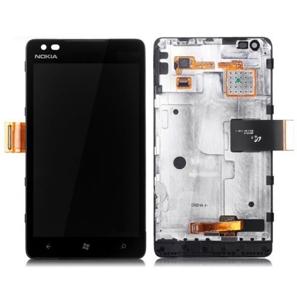 본래 검정 4.3 인치 노키아 Lumia 900 LCD 스크린 수치기 터치스크린